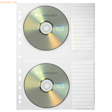 Soennecken CD/DVD Hülle 1612 für 2 CDs transparent 5 Stück Soennecken CD/DVD Hülle 1612 für 2 CDs transparent 5 Stück von Soennecken