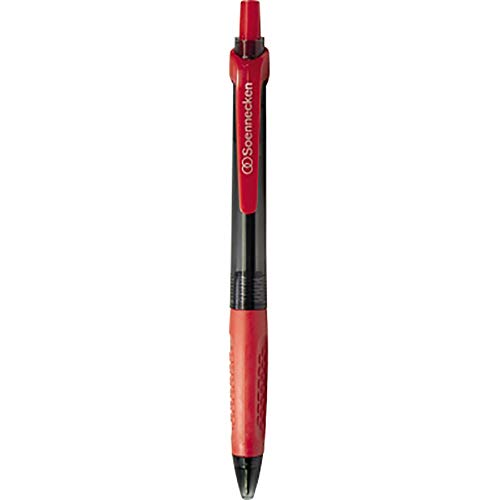 Soennecken Druckkugelschreiber No. 180, Druckmechanik, M, Schreibfarbe: rot, Mine auswechselbar von Soennecken