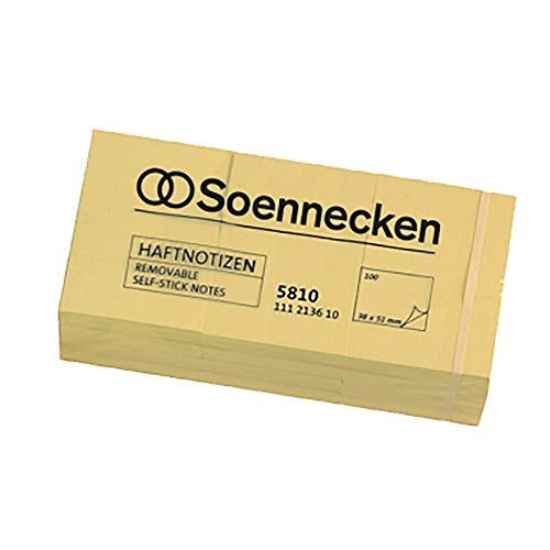 Soennecken Haftnotiz 5810 50x40mm hellgelb 12x100Blatt 12 St./Pack. von Soennecken