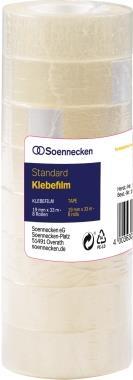 Soennecken Klebefilme 19 mm x 33 m 8 St./Pack. - 33 m - Transparent - Polypropylen (PP) - Karton - Papier - Kunststoff - 19 mm - 8 Stück(e) (5847) von Soennecken