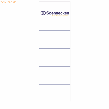 Soennecken Ordneretikett 3350 breit/kurz selbstklebend weiß 10 Stück von Soennecken