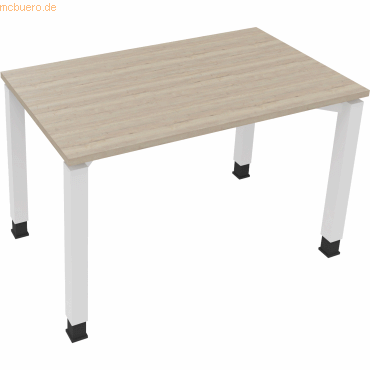 Soennecken Schreibtisch Kufe Quadrat B1200xT700xH650-850 weiß/Eiche Na Soennecken Schreibtisch Kufe Quadrat B1200xT700xH650-850 weiß/Eiche Na von Soennecken