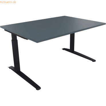 Soennecken Schreibtisch Kufe Quadrat B1400xT1000xH650-850 anthrazit/La von Soennecken