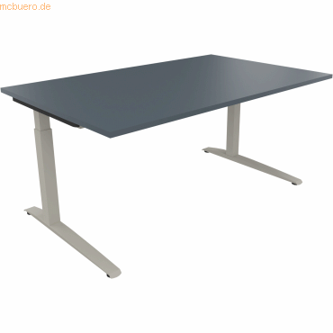 Soennecken Schreibtisch Kufe Quadrat B1600xT1000xH650-850 silber/Lavag Soennecken Schreibtisch Kufe Quadrat B1600xT1000xH650-850 silber/Lavag von Soennecken
