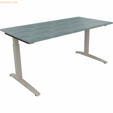 Soennecken Schreibtisch Kufe Quadrat B1600xT800xH650-850 silber/Beton Soennecken Schreibtisch Kufe Quadrat B1600xT800xH650-850 silber/Beton von Soennecken