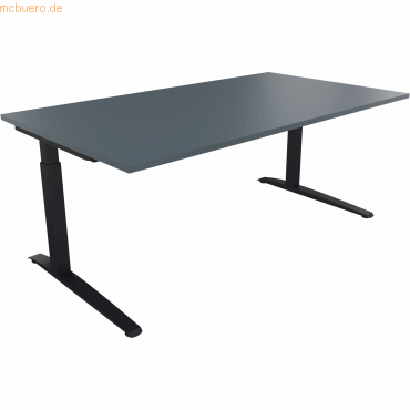Soennecken Schreibtisch Kufe Quadrat B1800xT1000xH650-850 anthrazit/La Soennecken Schreibtisch Kufe Quadrat B1800xT1000xH650-850 anthrazit/La von Soennecken