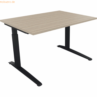 Soennecken Schreibtisch Kufe Quadrat B1800xT700xH650-850 anthrazit/Eic Soennecken Schreibtisch Kufe Quadrat B1800xT700xH650-850 anthrazit/Eic von Soennecken
