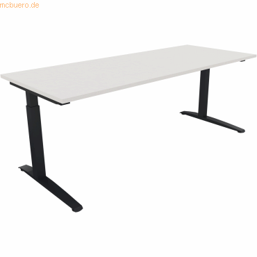 Soennecken Schreibtisch Kufe Quadrat B2000xT800xH650-850 anthrazit/Wei Soennecken Schreibtisch Kufe Quadrat B2000xT800xH650-850 anthrazit/Wei von Soennecken