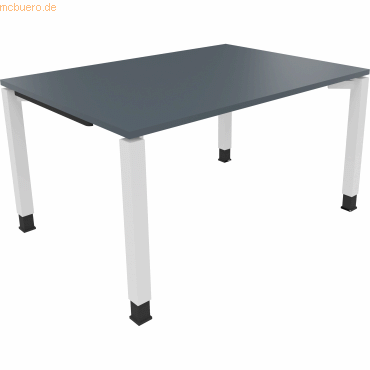 Soennecken Schreibtisch Vierfuß Quadratrohr B1400xT1000xH680-820 weiß/ Soennecken Schreibtisch Vierfuß Quadratrohr B1400xT1000xH680-820 weiß/ von Soennecken