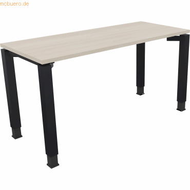 Soennecken Schreibtisch Vierfuß Quadratrohr B1400xT600xH680-820 anthra von Soennecken