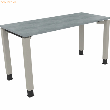 Soennecken Schreibtisch Vierfuß Quadratrohr B1400xT600xH680-820 silber Soennecken Schreibtisch Vierfuß Quadratrohr B1400xT600xH680-820 silber von Soennecken