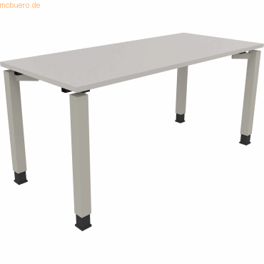 Soennecken Schreibtisch Vierfuß Quadratrohr B1600xT700xH680-820 silber Soennecken Schreibtisch Vierfuß Quadratrohr B1600xT700xH680-820 silber von Soennecken