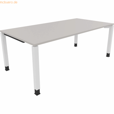 Soennecken Schreibtisch Vierfuß Quadratrohr B2000xT1000xH680-820 weiß/ Soennecken Schreibtisch Vierfuß Quadratrohr B2000xT1000xH680-820 weiß/ von Soennecken