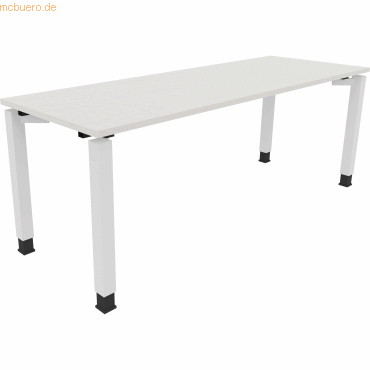 Soennecken Schreibtisch Vierfuß Quadratrohr B2000xT700xH680-820 weiß/W Soennecken Schreibtisch Vierfuß Quadratrohr B2000xT700xH680-820 weiß/W von Soennecken