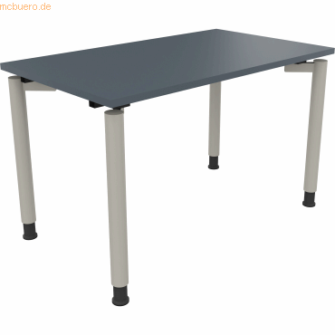 Soennecken Schreibtisch Vierfuß Rundrohr B1200xT700xH680-820 silber/La Soennecken Schreibtisch Vierfuß Rundrohr B1200xT700xH680-820 silber/La von Soennecken