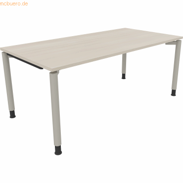 Soennecken Schreibtisch Vierfuß Rundrohr B1800xT900xH680-820 silber/Ak Soennecken Schreibtisch Vierfuß Rundrohr B1800xT900xH680-820 silber/Ak von Soennecken