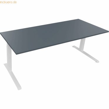 Soennecken Sitz-/Stehtisch Kufe Doppels. Quad. B2000xT800xH645-1275 we von Soennecken