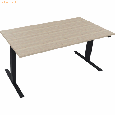Soennecken Sitz-/Stehtisch T-Kufe klappbar B1600xT800xH625-1285 anthra von Soennecken