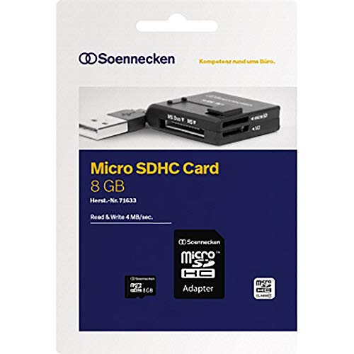 Soennecken Speicherkarte 71633 micro SDHC Adapter Class 10 8GB von Soennecken