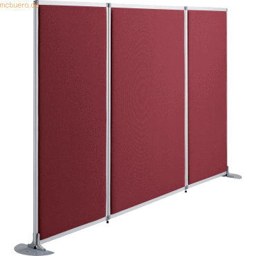 Soennecken Stellwand stoffbespannt/Acrylglas 810mm dunkelrot von Soennecken