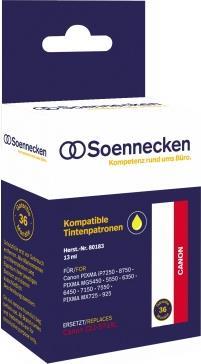 Soennecken Tintenpatrone 80183 wie Canon CLI571XLY gelb (80183) von Soennecken