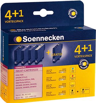 Soennecken Tintenpatrone 82166 wie Epson C13T06154010 5 St./Pack. (82166) von Soennecken