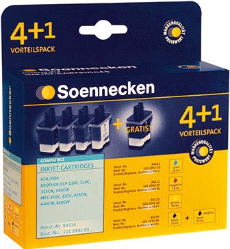 Soennecken Tintenpatrone 84114 wie Brother LC900 5 St./Pack. (84114) von Soennecken