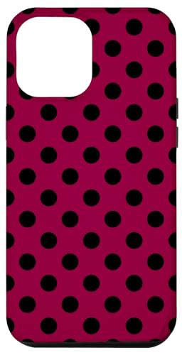 Hülle für iPhone 13 Pro Max Süßes Polkadot Rockabilly Boho Burgunderrot Polka Dot von Sofie Nari