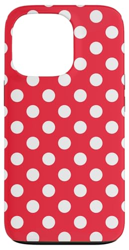 Hülle für iPhone 13 Pro Süßes Polkadot Rockabilly Boho mit roten und weißen Tupfen von Sofie Nari