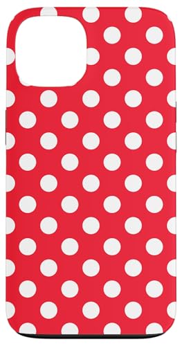Hülle für iPhone 13 Süßes Polkadot Rockabilly Boho mit roten und weißen Tupfen von Sofie Nari