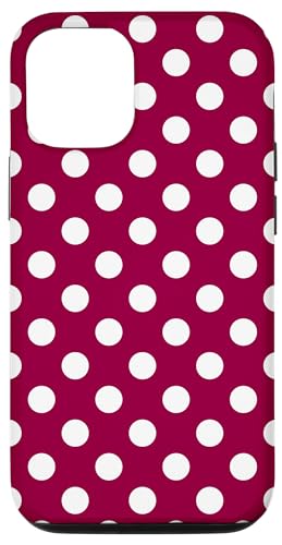 Hülle für iPhone 14 Pro Süßes Polkadot Rockabilly Boho Burgunderrot Polka Dot von Sofie Nari