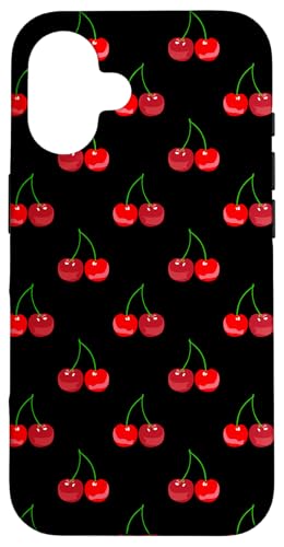 Hülle für iPhone 16 Niedliche rote und schwarze Kirschen Rockabilly Cherry von Sofie Nari