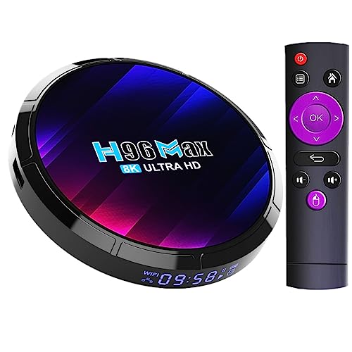 Sofobod H96MAX Smart TV Box Android 9.0 4GB RAM 32GB ROM, H.265 Decoding, HDIM 2.0, HD 4K 3D, USB3.0, Dual WiFi 2.4G/5G BT4.0 TV Box (EINWEG) von Sofobod