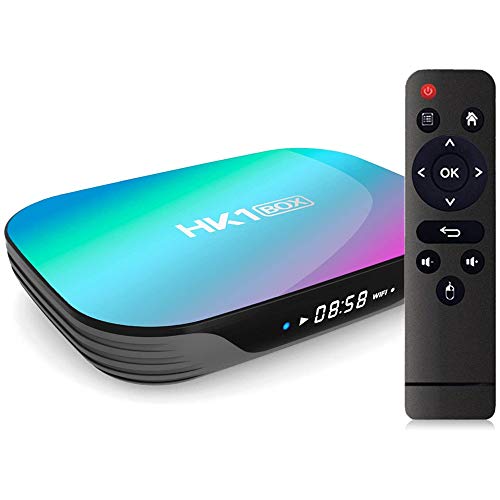 Sofobod HK1 Box TV Box Android 9.0, 4GB RAM 128GB ROM, S905X3 Quad Core 64bit Cortex-A55, GPU G31™ MP2, 2.4G/5G dual WiFi BT4.0 H.265 Decoding LAN 1000 RJ-45, HD 8K Smart TV Box von Sofobod