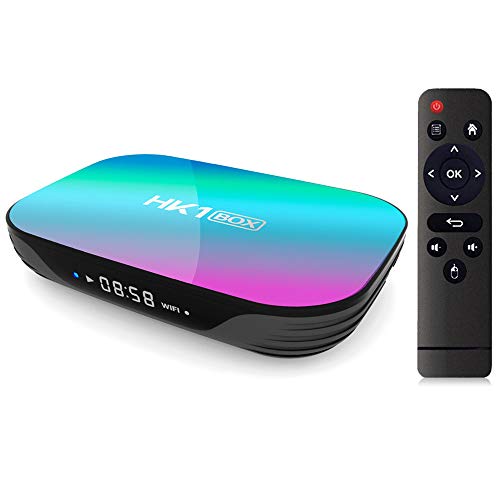 Sofobod HK1 Android 9.0 TV Box, 4GB RAM 64GB ROM, S905X3 Quad Core 64bit Cortex-A55, GPU G31™ MP2, 2,4G/5G Dual WLAN BT4.0, H.265 Decodierung LAN 1000 RJ-45 von Sofobod