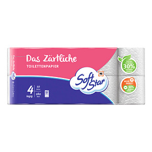 Soft Star Toilettenpapier Das Zärtliche 4-lagig, 10 Rollen von Soft Star