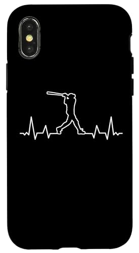 Baseball Softbal Herzschlag Baseballspieler Hülle für iPhone X/XS Baseball Softbal Herzschlag Baseballspieler Hülle für iPhone X/XS von Softball Baseball Zubehör Sport Geschenke Shirts