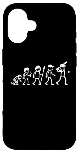 Baseball Softball Strichmänchen Baseballspieler Baseball Hülle für iPhone 16 von Softball Baseball Zubehör Sport Geschenke Shirts