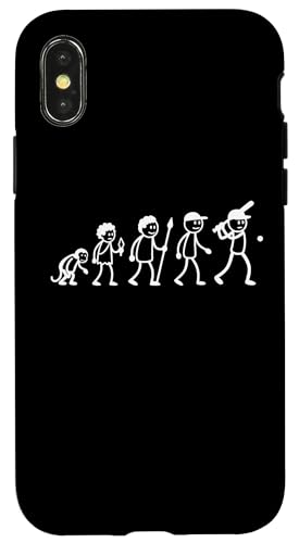 Baseball Softball Strichmänchen Baseballspieler Baseball Hülle für iPhone X/XS von Softball Baseball Zubehör Sport Geschenke Shirts