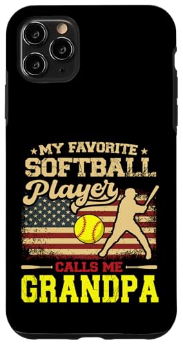 Vatertag Mein Lieblings-Softballspieler nennt mich Opa Hülle für iPhone 11 Pro Max Vatertag Mein Lieblings-Softballspieler nennt mich Opa Hülle für iPhone 11 Pro Max von Softball Player American Flag Grandpa Father's Day
