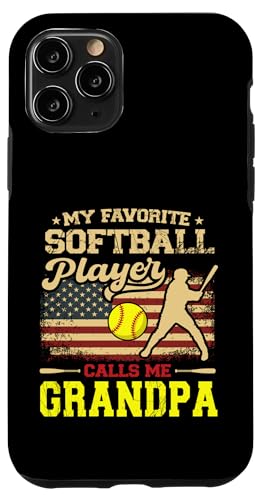 Vatertag Mein Lieblings-Softballspieler nennt mich Opa Hülle für iPhone 11 Pro Vatertag Mein Lieblings-Softballspieler nennt mich Opa Hülle für iPhone 11 Pro von Softball Player American Flag Grandpa Father's Day