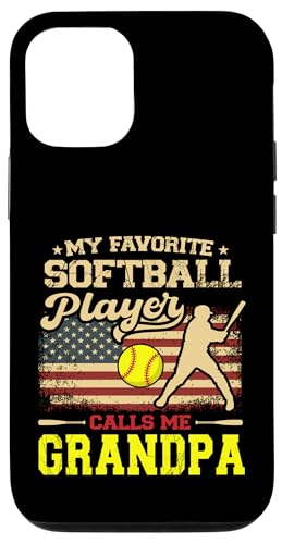 Vatertag Mein Lieblings-Softballspieler nennt mich Opa Hülle für iPhone 12/12 Pro Vatertag Mein Lieblings-Softballspieler nennt mich Opa Hülle für iPhone 12/12 Pro von Softball Player American Flag Grandpa Father's Day