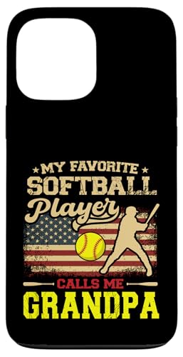 Vatertag Mein Lieblings-Softballspieler nennt mich Opa Hülle für iPhone 13 Pro Max Vatertag Mein Lieblings-Softballspieler nennt mich Opa Hülle für iPhone 13 Pro Max von Softball Player American Flag Grandpa Father's Day