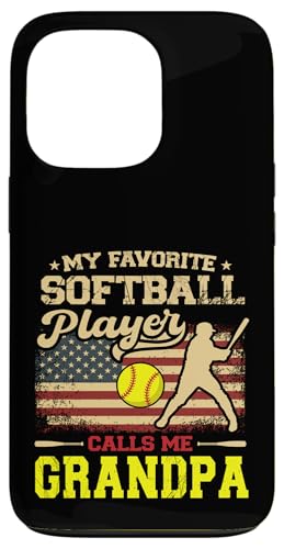 Vatertag Mein Lieblings-Softballspieler nennt mich Opa Hülle für iPhone 13 Pro Vatertag Mein Lieblings-Softballspieler nennt mich Opa Hülle für iPhone 13 Pro von Softball Player American Flag Grandpa Father's Day