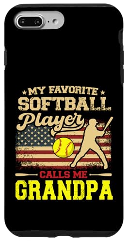 Vatertag Mein Lieblings-Softballspieler nennt mich Opa Hülle für iPhone 7 Plus/8 Plus Vatertag Mein Lieblings-Softballspieler nennt mich Opa Hülle für iPhone 7 Plus/8 Plus von Softball Player American Flag Grandpa Father's Day