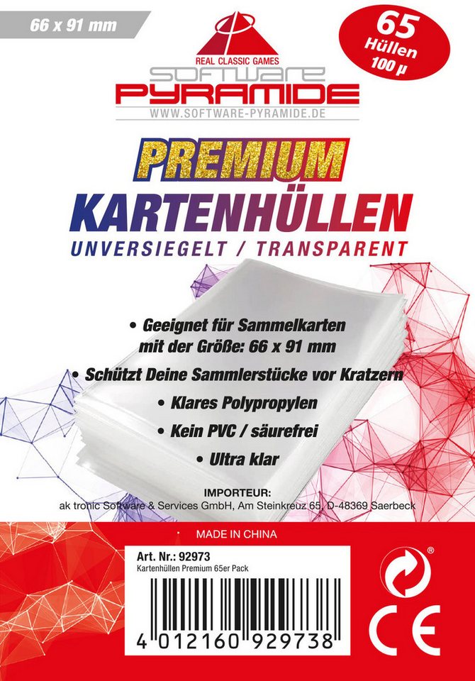 Software Pyramide CD-Hülle Kartenhüllen Premium 65er Pack 68x95 mm transparent, 100 µ - Software Software Pyramide CD-Hülle Kartenhüllen Premium 65er Pack 68x95 mm transparent, 100 µ - Software von Software Pyramide