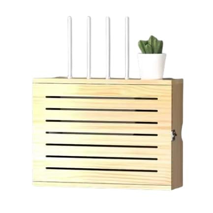 WLAN-Router-Box, wandmontiertes Router-Rack, stanzfreie Kabel-Versteckbox, stanzfreier Organizer, Router-Halterung, Router-Versteck-Aufbewahrungsbox, Router-Rack, WiFi-Aufbewahrungsbox (Color : H) von Sohodoo