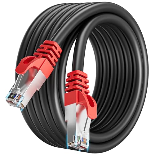 Soibke Cat 7 LAN Kabel 3m, Ethernet Kabel Netzwerkkabel 3 Meter Geschirmtes Hochgeschwindigkeit 10Gbps RJ45 Internetkabel Indoor Gigabit Wlan Kabel 3m SFTP Patchkabel Schwarz für Modem Router von Soibke