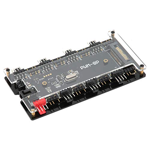 RGB PWM Lüfterhub, 12V 4 poliger und 5V 3 poliger Splitter Gehäuselüfter Hub, drahtlose Fernbedienung für Computer Lüfter, PWM + ARGB 2 in 1 Gehäuse Lüfterhub für PC Gehäuse RGB PWM Lüfterhub, 12V 4 poliger und 5V 3 poliger Splitter Gehäuselüfter Hub, drahtlose Fernbedienung für Computer Lüfter, PWM + ARGB 2 in 1 Gehäuse Lüfterhub für PC Gehäuse von Sojare