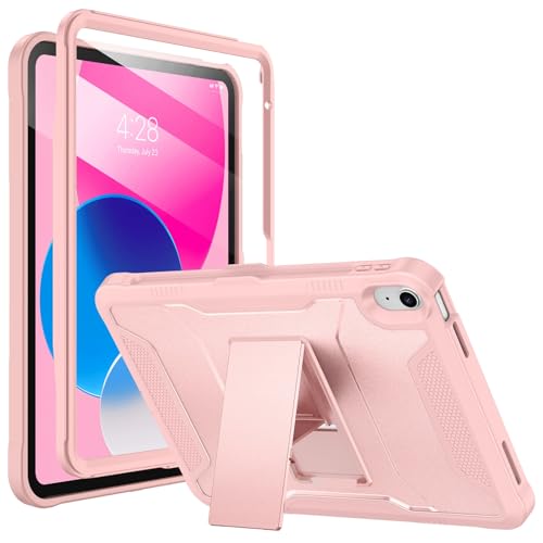Soke Hülle für iPad (A16) 11. Generation 11-Zoll (2025) / 10. Generation 10,9-Zoll (2022) - Eingebautem Bildschirmschutz und Ständer, Robuste Ganzkörper-Schutzhülle für Apple iPad 10 - Pink von Soke